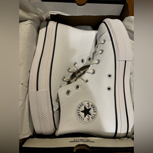 Converse Chuck Taylor All Star Platform Clean Leather High Top - Picture 6 of 8